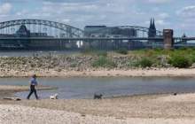 کاهش تولید صنعتی در آلمان با خشک شدن رودخانه راین