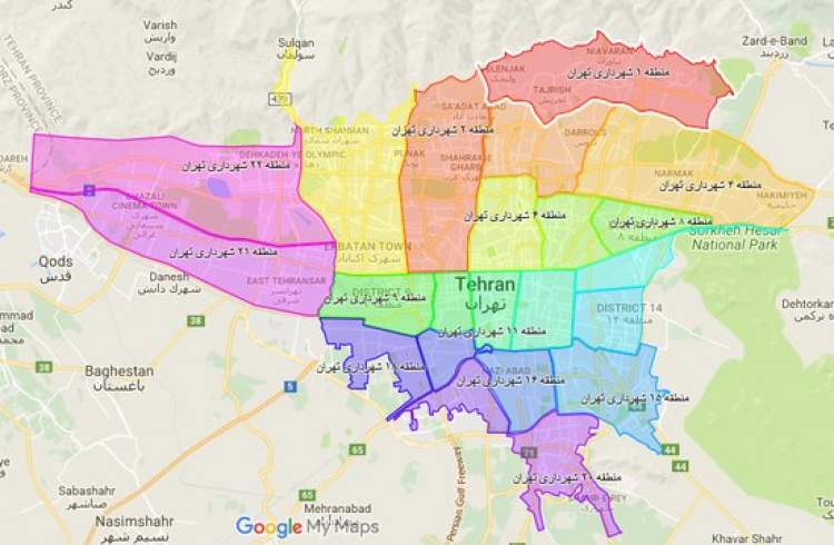 تشکیل تهران غربی و تهران شرقی در دست بررسی است