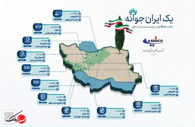 آغاز پویش «یک ایران، جوانه» با کاشت ۹ هزار نهال توسط هلدینگ انرژی گستر سینا